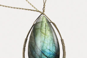 Wire wrapped around pendant